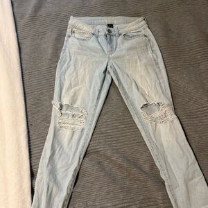Light Blue Distressed Women Jeans